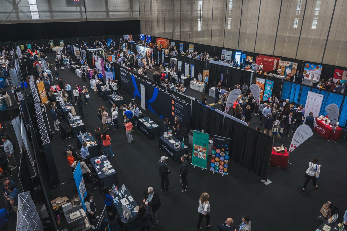 Busy show aisles with visitors discovering supplier booths